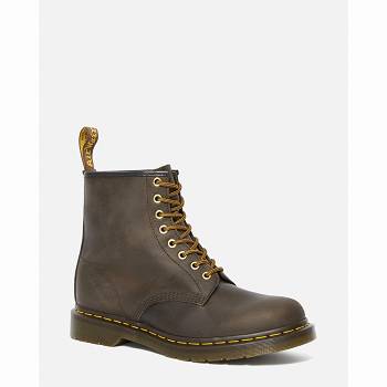 Dr Martens Női 1460 Crazy Horse Bőr Lace Up Bakancs Sötét Barna